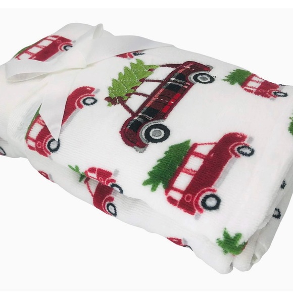 Balsam & Fir Set of 2 Embroidered & Jeweled Christmas Truck Hand Towel Bathroom - Picture 2 of 2